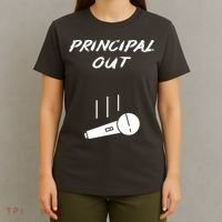 Retired Principal Out Retirement Mic Drop End Of Year Funny T-Shirt thumb 4