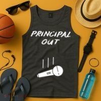 Retired Principal Out Retirement Mic Drop End Of Year Funny Tank Top thumb 4