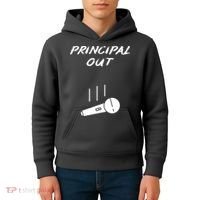 Retired Principal Out Retirement Mic Drop End Of Year Funny Kids Hoodie thumb 4