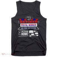 Retired Post Office Postal Worker Retirement Postman Tank Top thumb 0