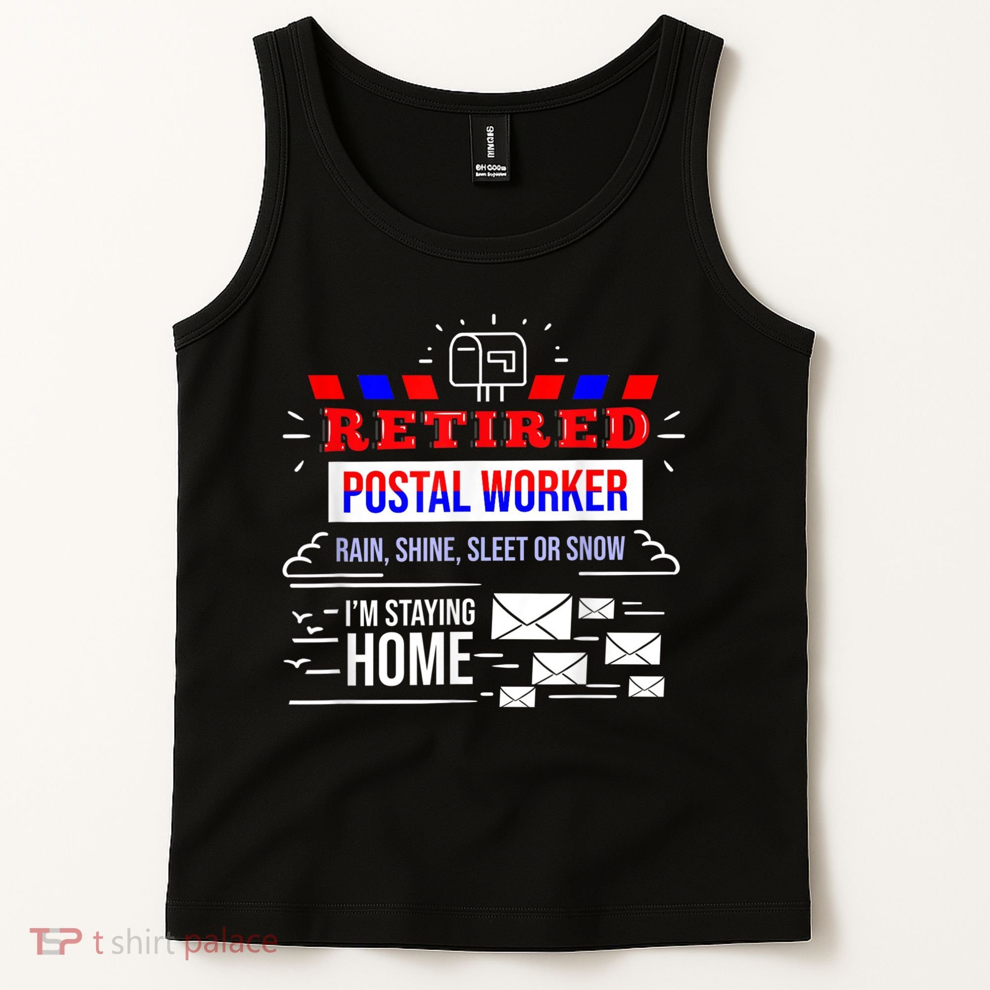 Retired Post Office Postal Worker Retirement Postman Tank Top