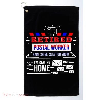 Retired Post Office Postal Worker Retirement Postman Golf Towel