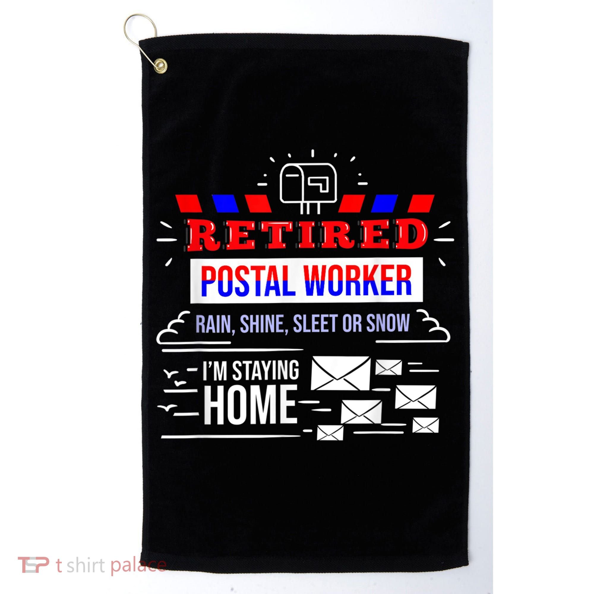 Retired Post Office Postal Worker Retirement Postman Golf Towel
