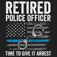 Retired Police Officer Blue Thin Line Flag Retirement Tumbler thumb 3