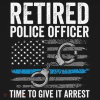Retired Police Officer Blue Thin Line Flag Retirement Ornament thumb 1