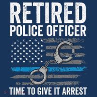 Retired Police Officer Blue Thin Line Flag Retirement Women's Sweatshirt thumb 2