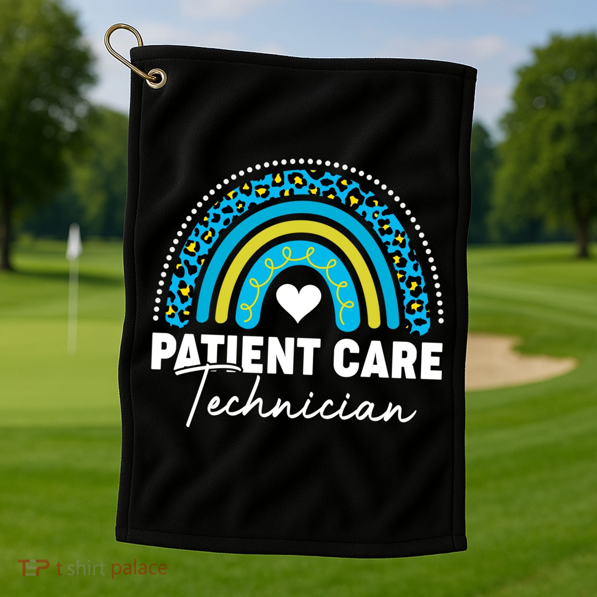 Rainbow Pct Patient Care Technician Healthcare Assistants Gift Golf Towel