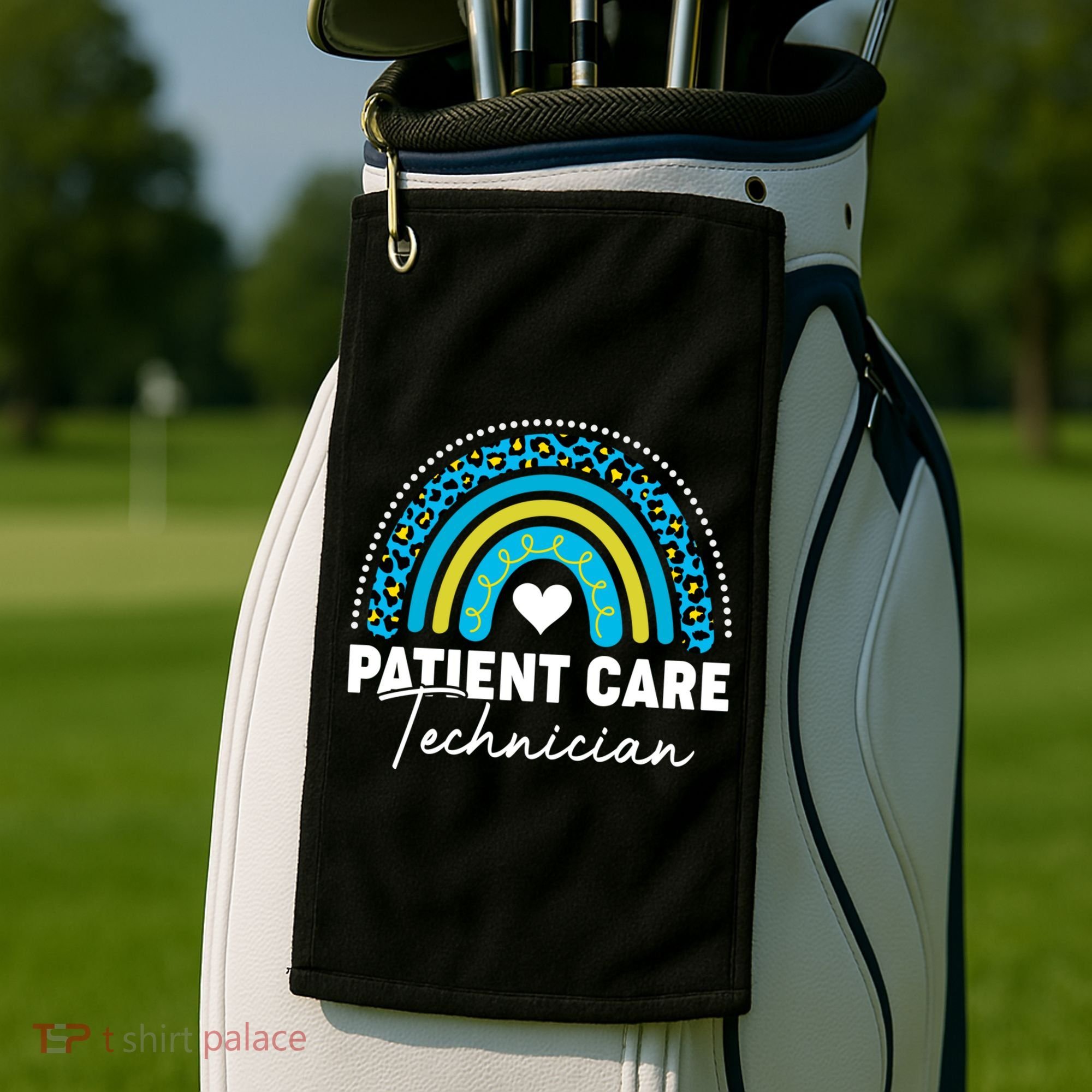 Rainbow Pct Patient Care Technician Healthcare Assistants Gift Golf Towel