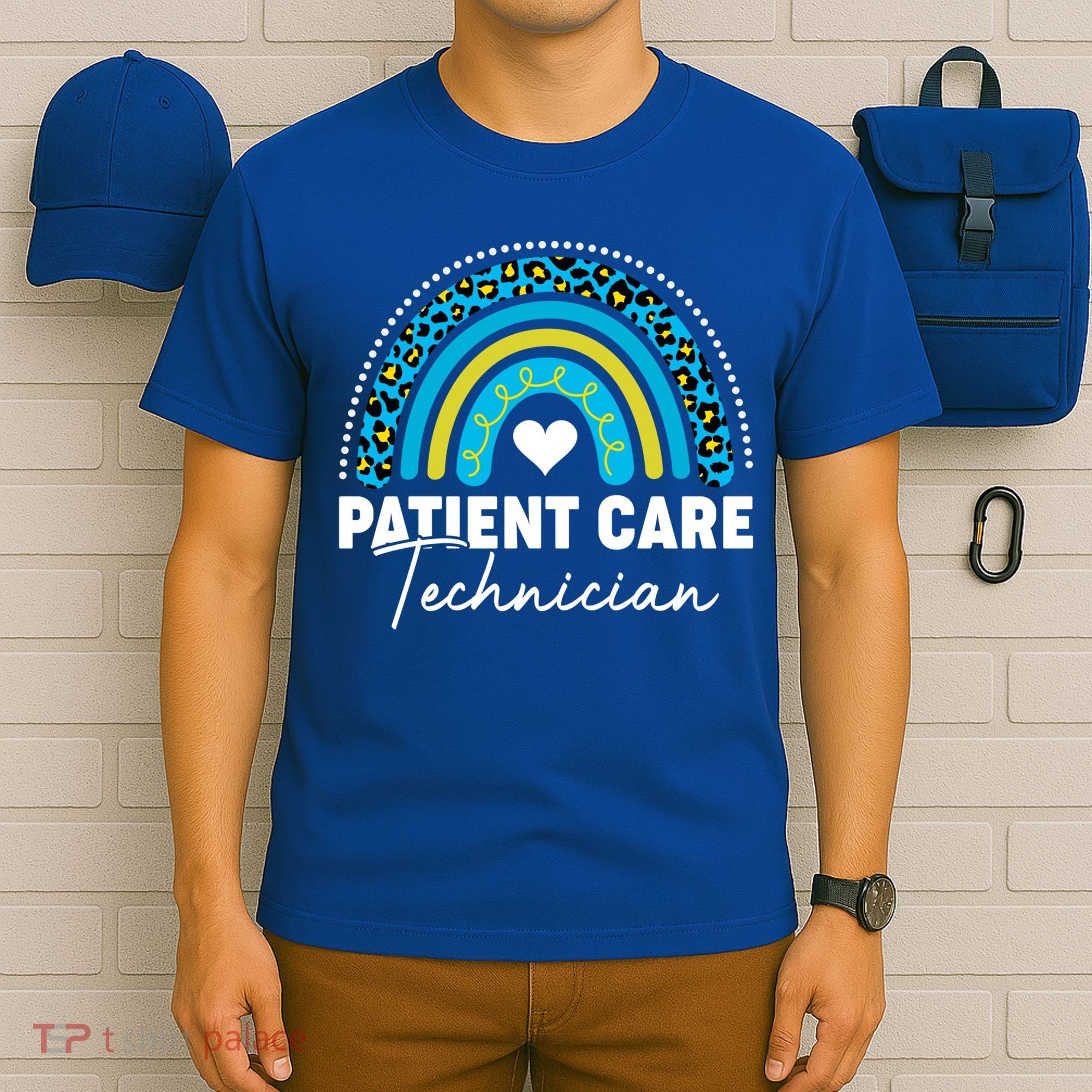 Rainbow Pct Patient Care Technician Healthcare Assistants Gift T-Shirt