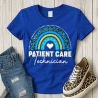 Rainbow Pct Patient Care Technician Healthcare Assistants Gift Women's T-Shirt thumb 3