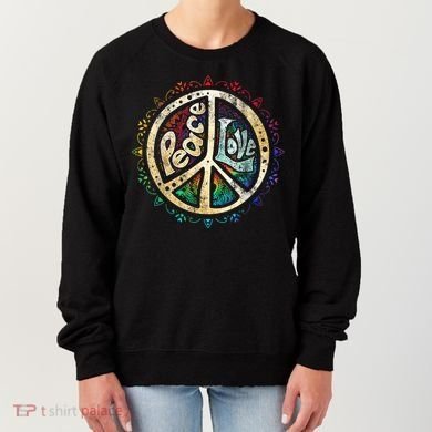 Retro Psychedelic Peace Sign Hip Funky Radical Great Gift Women's Sweatshirt