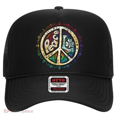 Retro Psychedelic Peace Sign Hip Funky Radical Great Gift Hat