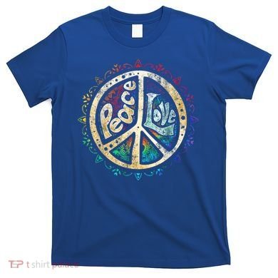 Retro Psychedelic Peace Sign Hip Funky Radical Great Gift T-Shirt