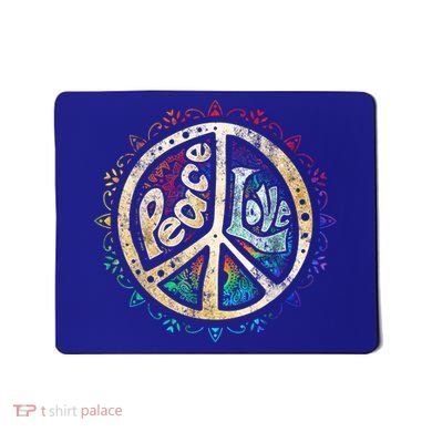 Retro Psychedelic Peace Sign Hip Funky Radical Great Gift Mousepad