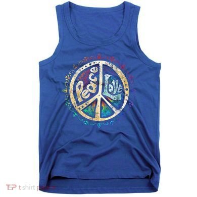 Retro Psychedelic Peace Sign Hip Funky Radical Great Gift Tank Top