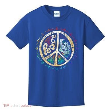 Retro Psychedelic Peace Sign Hip Funky Radical Great Gift Kids T-Shirt