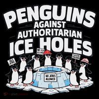 Resist Penguins Protest Funny Penguins Against Coaster thumb 2