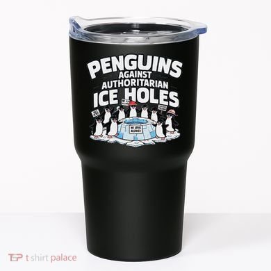 Resist Penguins Protest Funny Penguins Against Tumbler