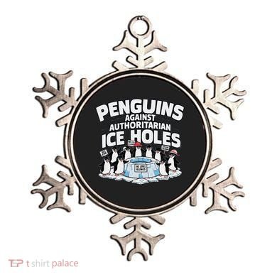 Resist Penguins Protest Funny Penguins Against Ornament