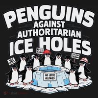 Resist Penguins Protest Funny Penguins Against Tank Top thumb 6