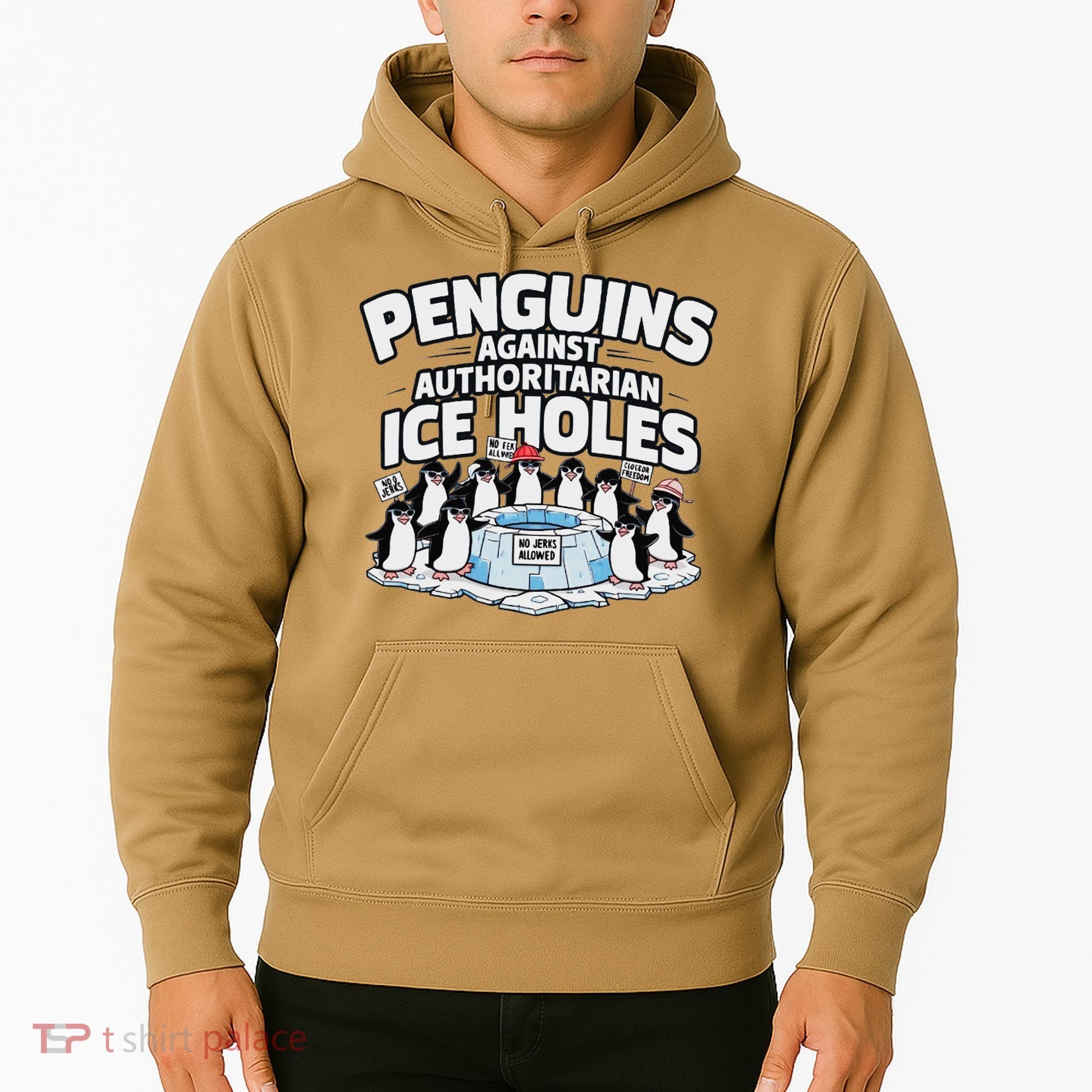 Resist Penguins Protest Funny Penguins Against Hoodie