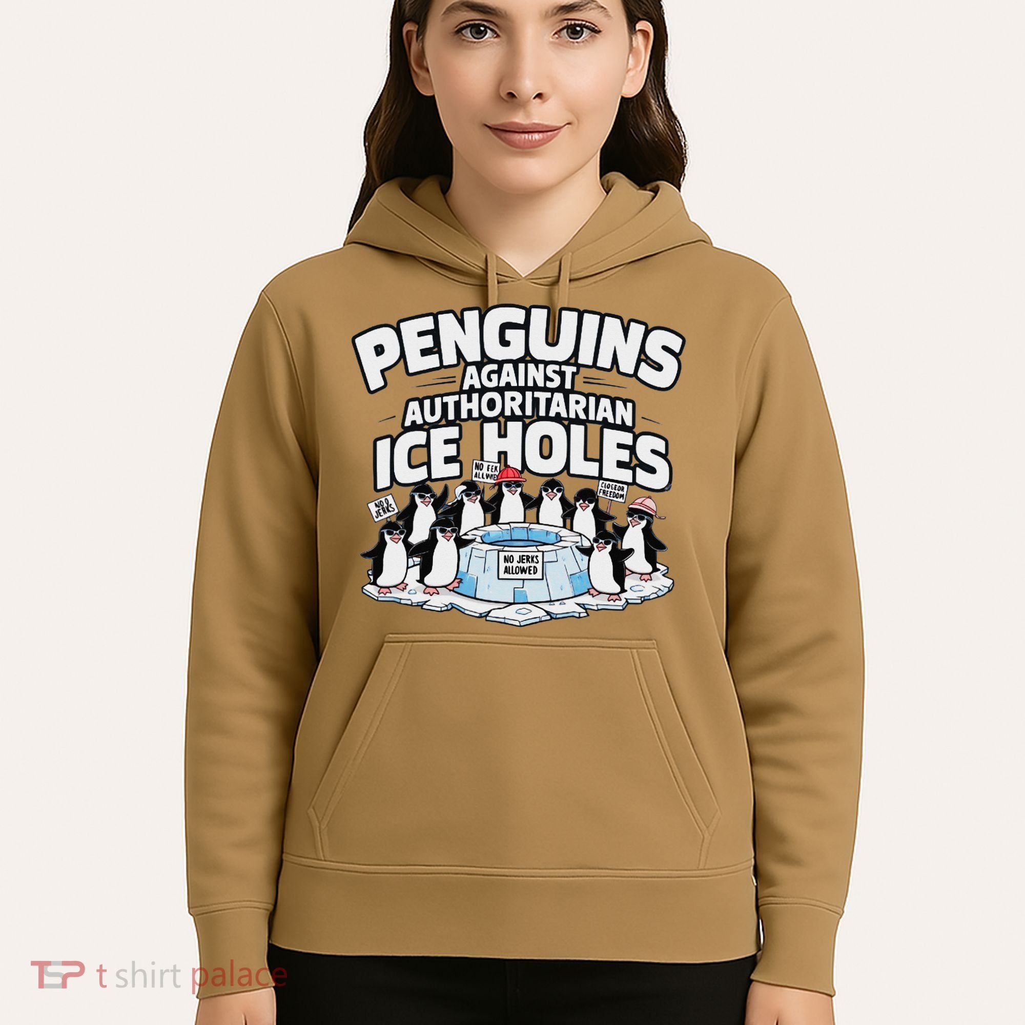 Resist Penguins Protest Funny Penguins Against Hoodie
