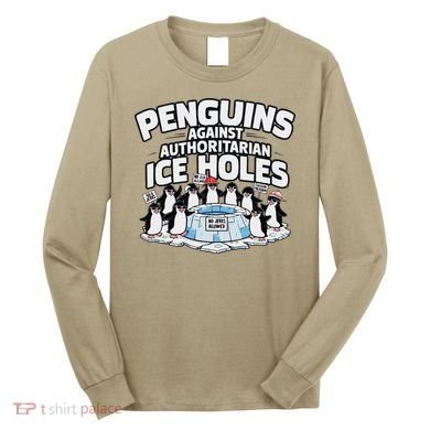 Resist Penguins Protest Funny Penguins Against Long Sleeve Shirt