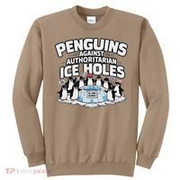 Resist Penguins Protest Funny Penguins Against Sweatshirt thumb 0