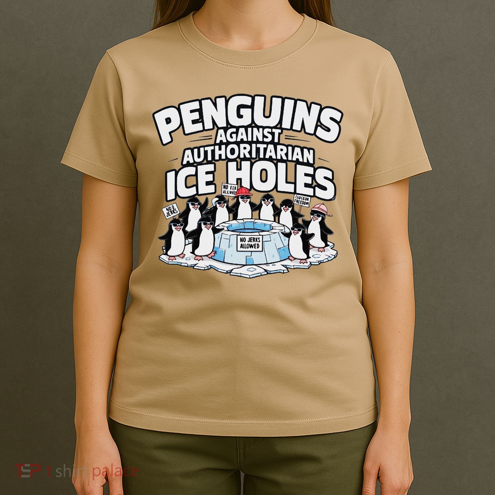 Resist Penguins Protest Funny Penguins Against T-Shirt