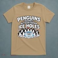 Resist Penguins Protest Funny Penguins Against T-Shirt thumb 5