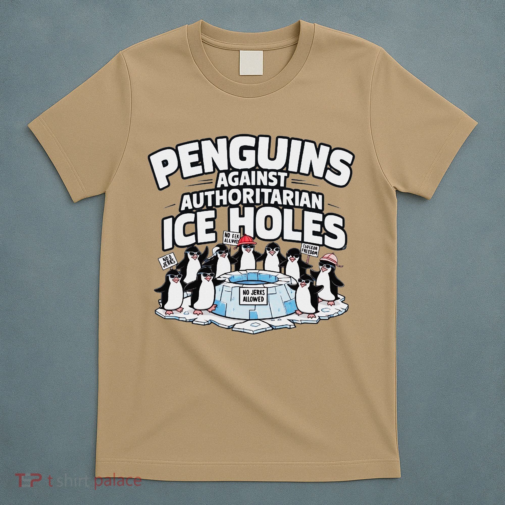 Resist Penguins Protest Funny Penguins Against T-Shirt