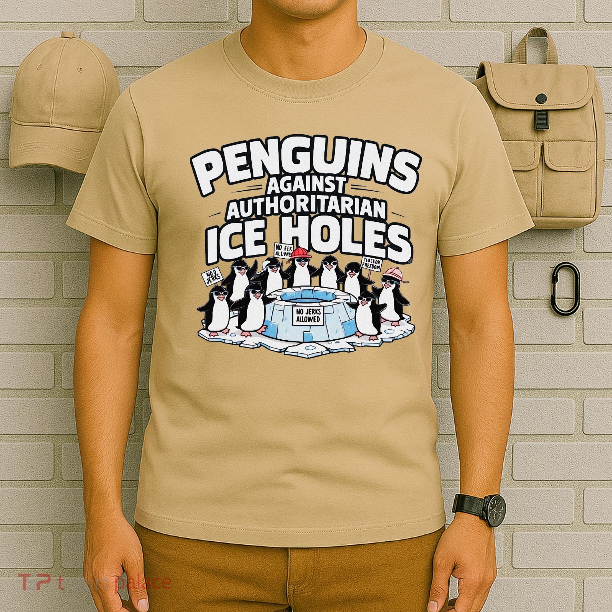 Resist Penguins Protest Funny Penguins Against T-Shirt