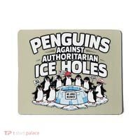 Resist Penguins Protest Funny Penguins Against Mousepad thumb 0