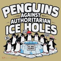 Resist Penguins Protest Funny Penguins Against Mousepad thumb 1