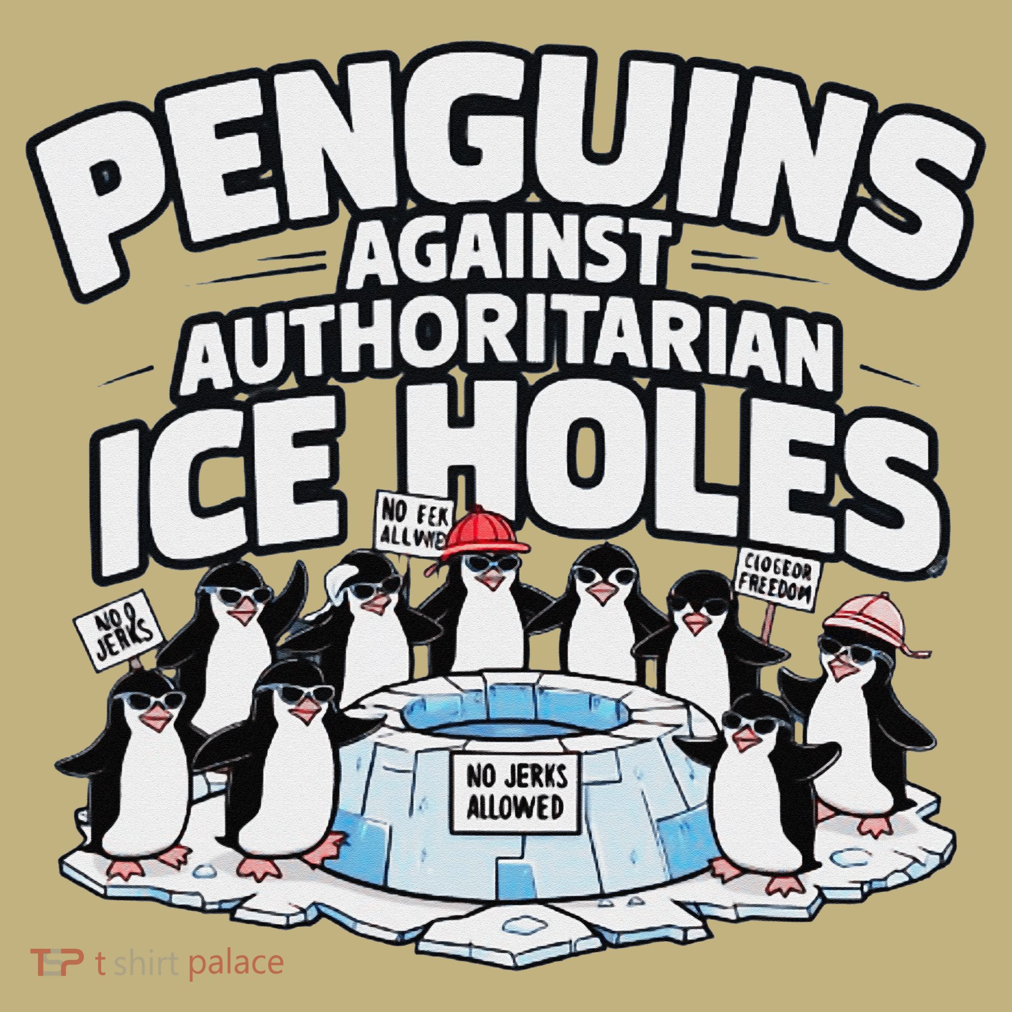 Resist Penguins Protest Funny Penguins Against Mousepad