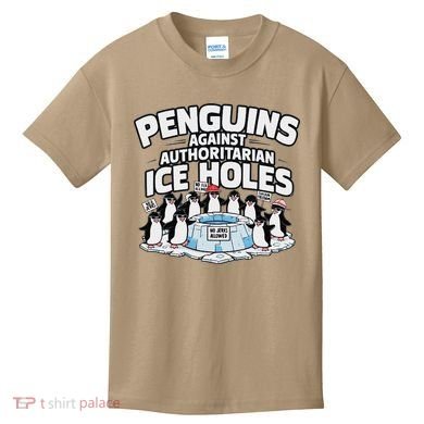 Resist Penguins Protest Funny Penguins Against Kids T-Shirt