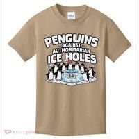 Resist Penguins Protest Funny Penguins Against Kids T-Shirt thumb 0