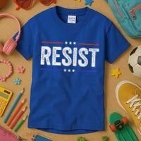 Resist Political Protest Demonstration Rebel Kids T-Shirt thumb 3