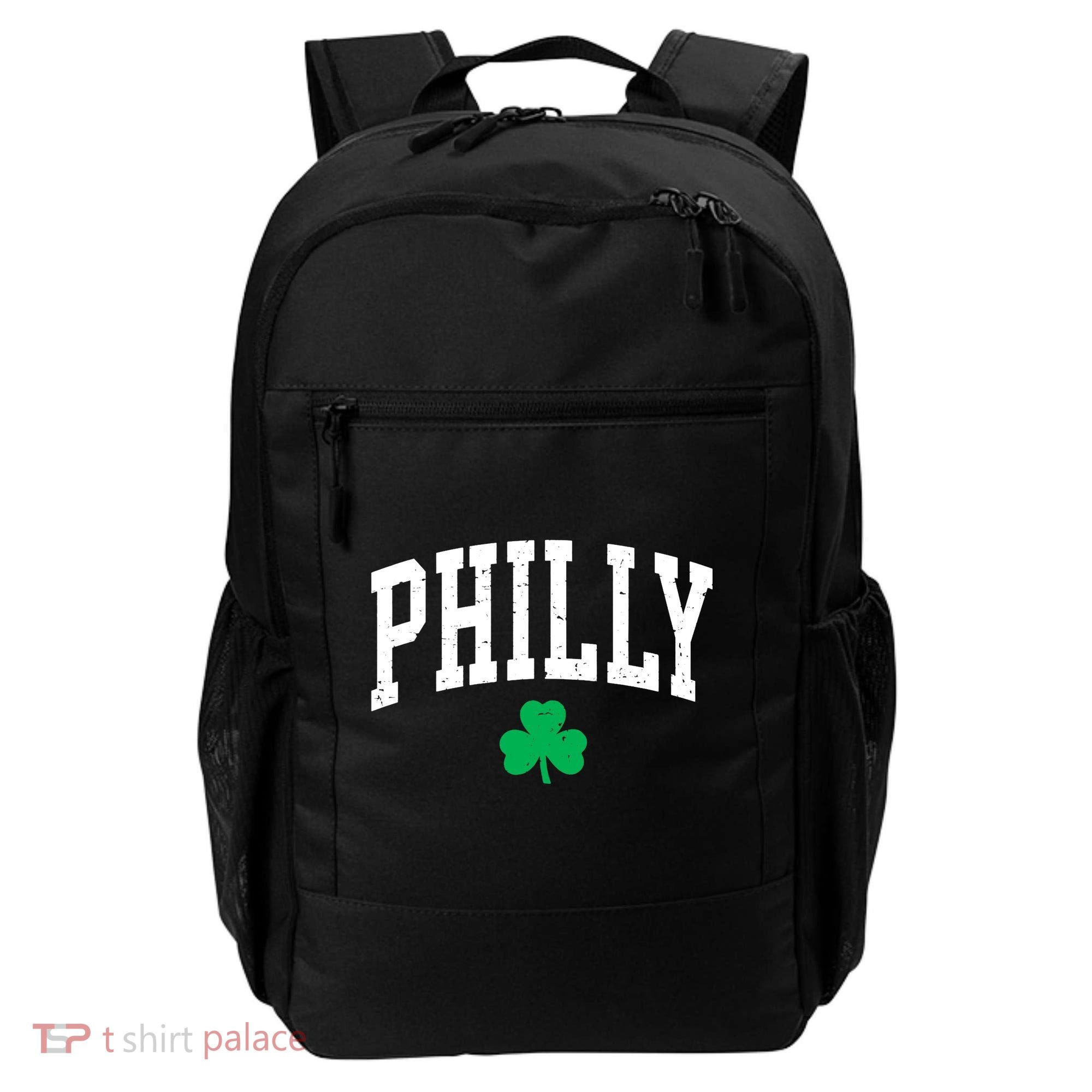 Retro Philly Philadelphia St Patricks Day Clover Boy Girl Backpack