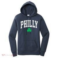 Retro Philly Philadelphia St Patricks Day Clover Boy Girl Women's Hoodie thumb 0