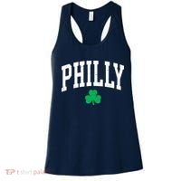 Retro Philly Philadelphia St Patricks Day Clover Boy Girl Women's Tank Top thumb 0