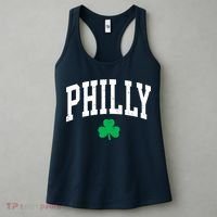 Retro Philly Philadelphia St Patricks Day Clover Boy Girl Women's Tank Top thumb 3