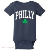 Retro Philly Philadelphia St Patricks Day Clover Boy Girl Baby Bodysuit thumb 0