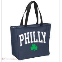 Retro Philly Philadelphia St Patricks Day Clover Boy Girl Tote Bag thumb 2