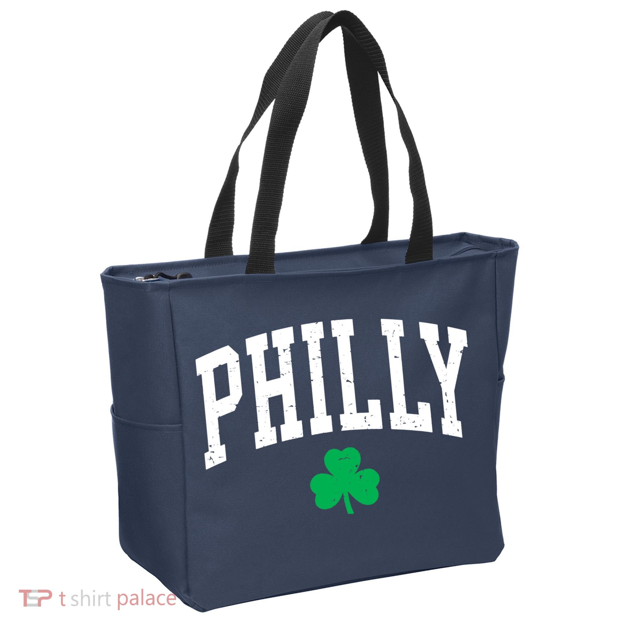 Retro Philly Philadelphia St Patricks Day Clover Boy Girl Tote Bag