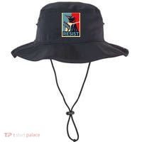 Resist Penguin Protest Bird With Sunglasses Sword Fish Art Bucket Hat thumb 0