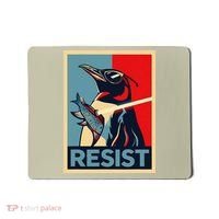 Resist Penguin Protest Bird With Sunglasses Sword Fish Art Mousepad thumb 0