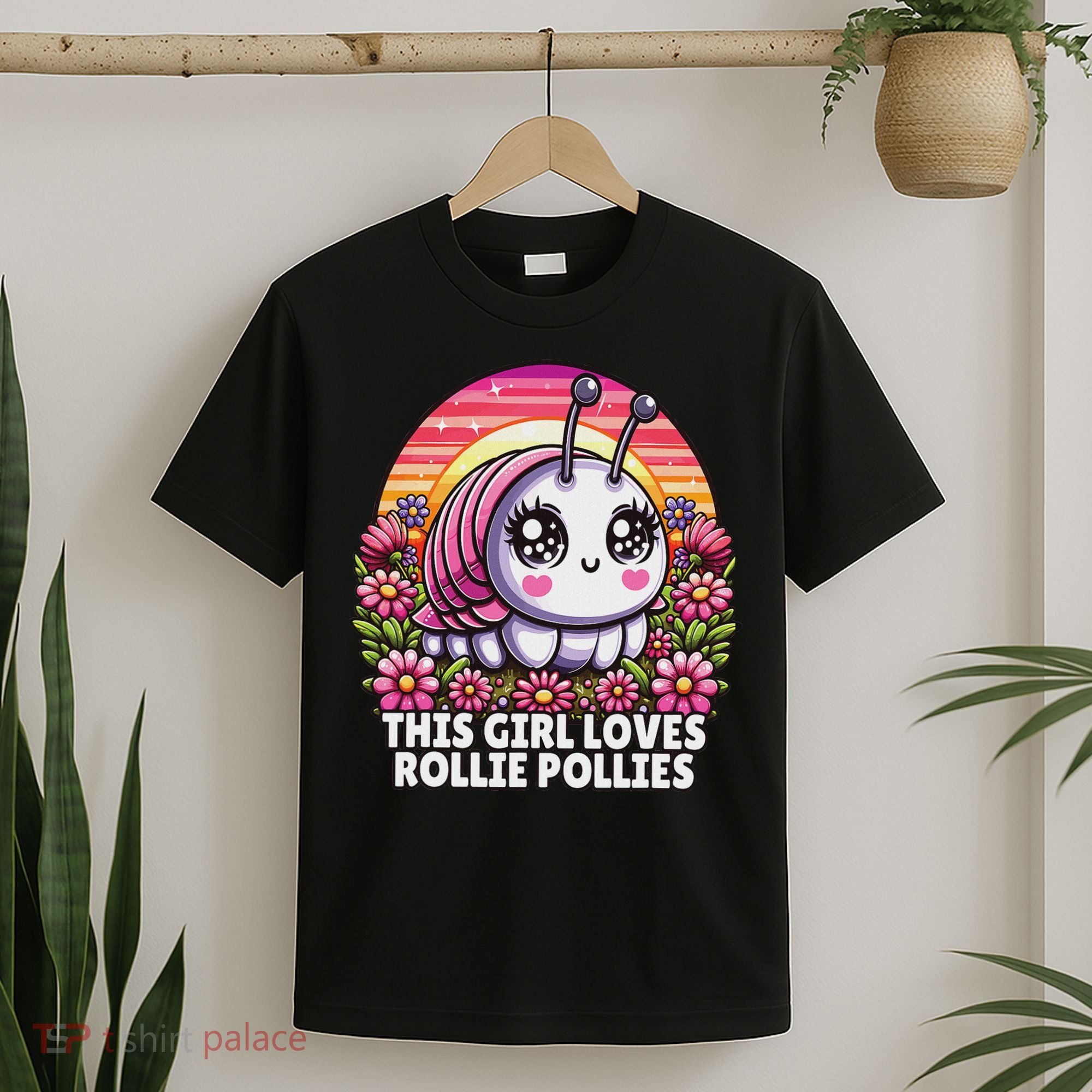 Roly Poly, Pill Bug Kawaii, This Girl Loves Rollie Pollies T-Shirt