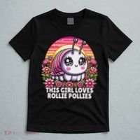 Roly Poly, Pill Bug Kawaii, This Girl Loves Rollie Pollies T-Shirt thumb 5