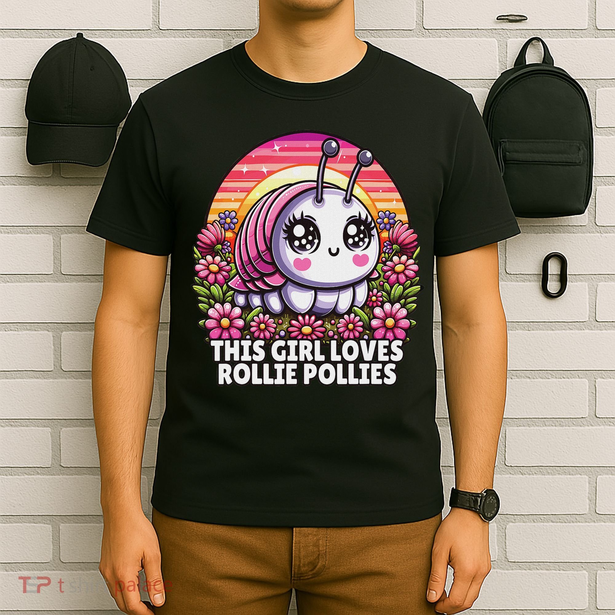 Roly Poly, Pill Bug Kawaii, This Girl Loves Rollie Pollies T-Shirt